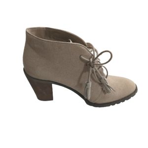 Restricted Vegan Suede Tan Booties Size  8
